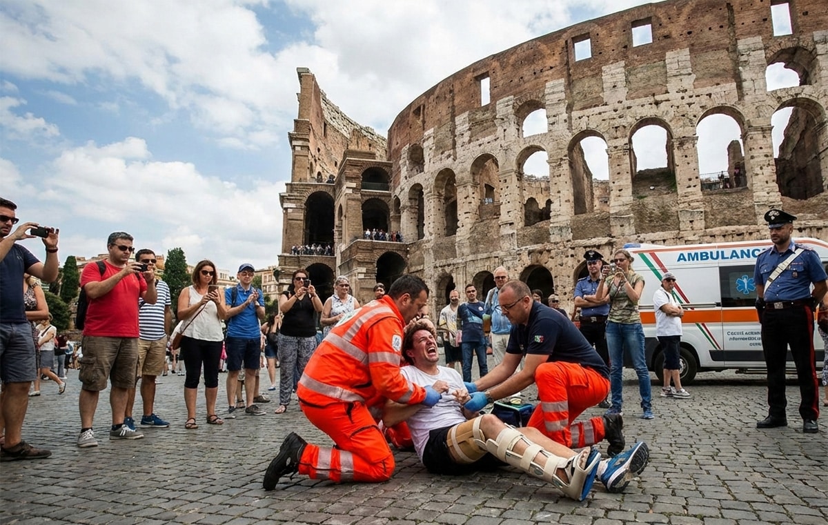 Il part 3 jours à Rome…et reçoit 14 000 € de facture médicale