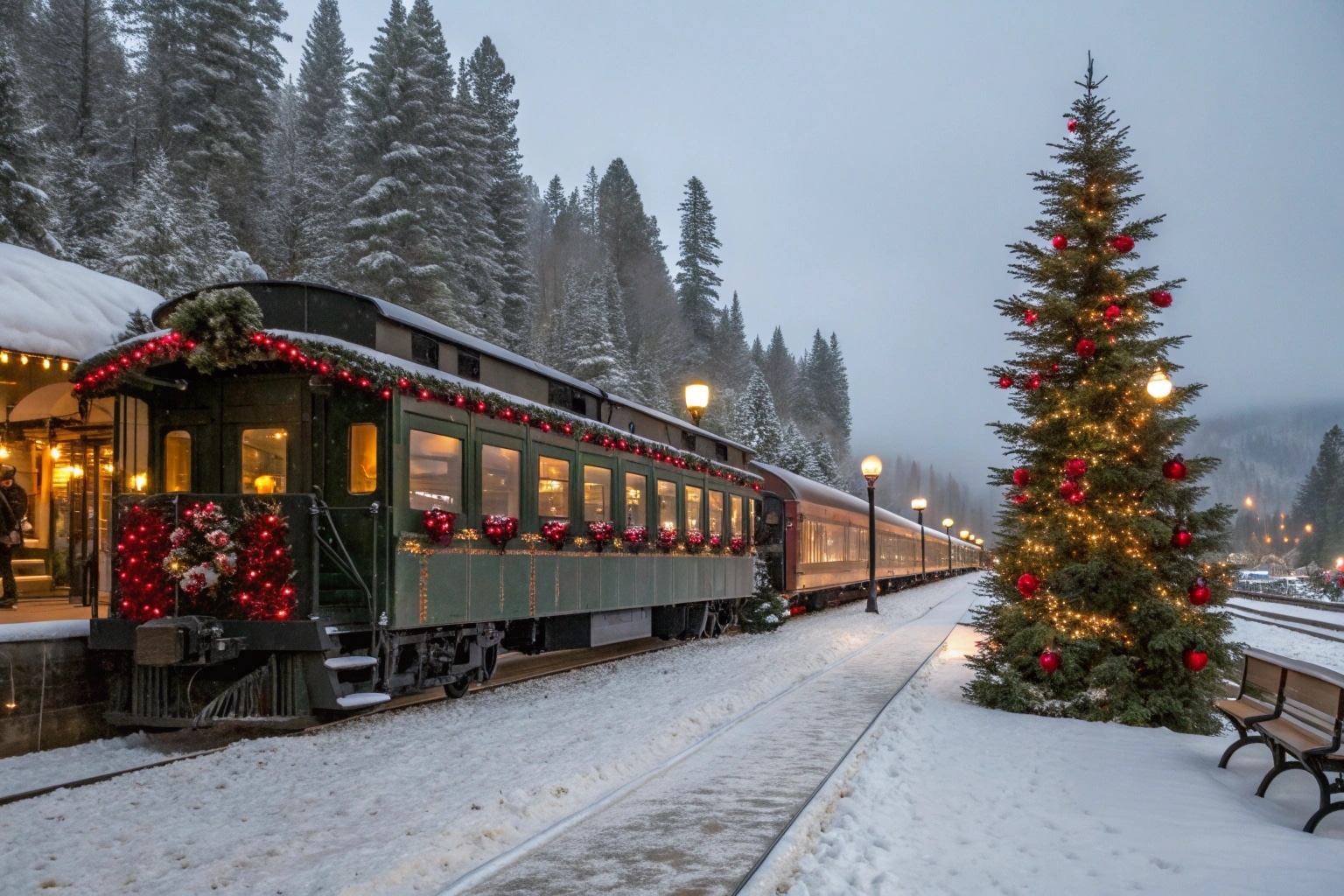 Noël en train : voyage à travers les plus belles destinations hivernales